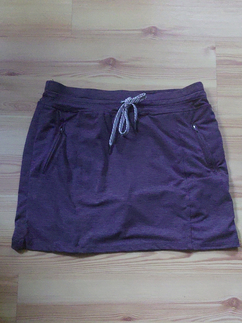 Women's Drawstring Casual Skort - Deep Plum